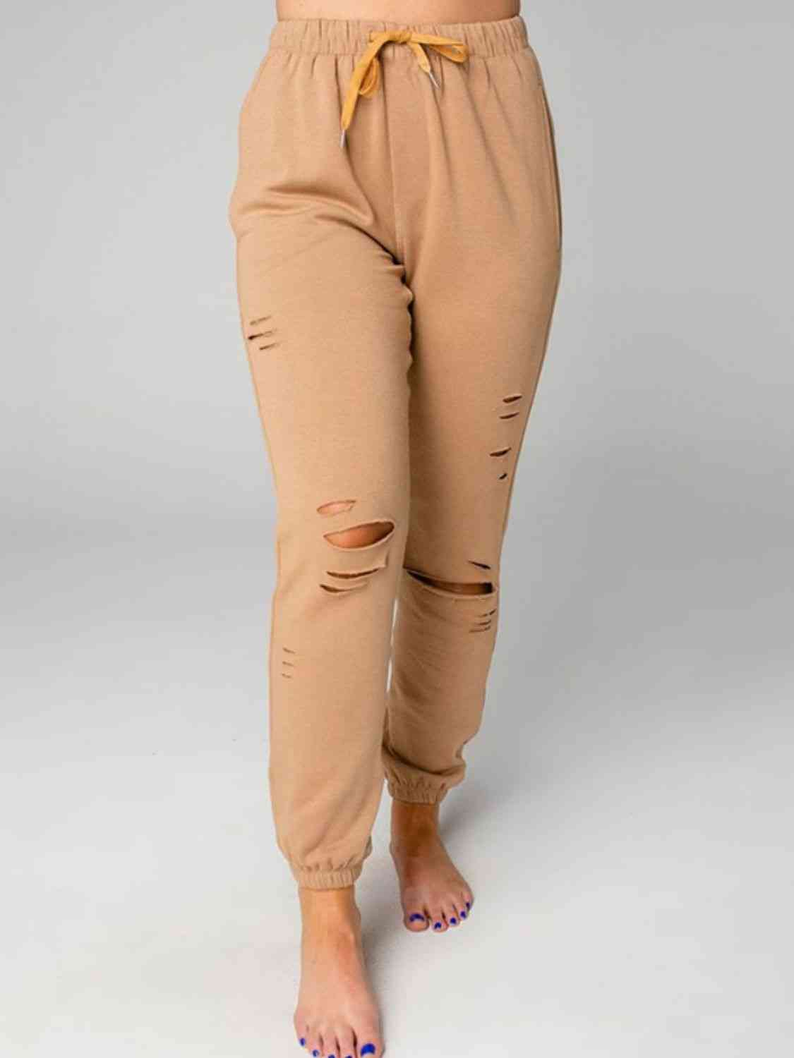 Tally Girl Distressed Sweatshirt and Joggers Set