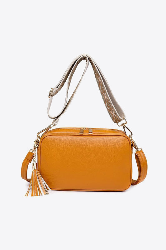 On the Go Leather Tassel Crossbody Bag