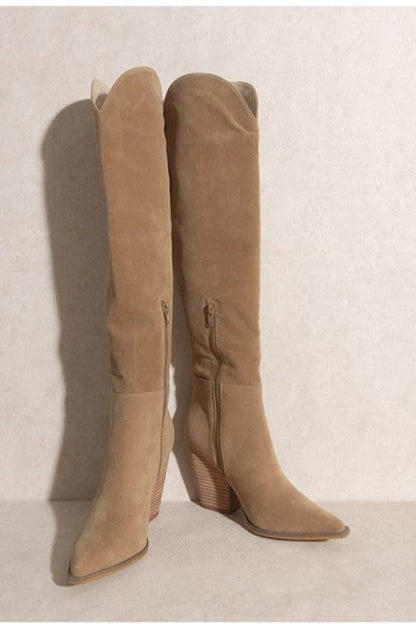 Clara Western Knee High Boots