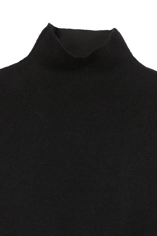 Way Back in the Day Mock neck Lace-up Top